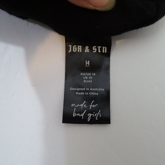 JGR STN Black Cut-Out One Shoulder Maxi Bodycon Sheath Dress Women Size 14 US 10 - Picture 7 of 12